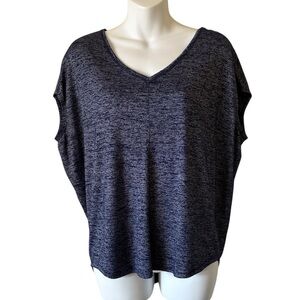 White House Black Market blue heathered boxy top size S
